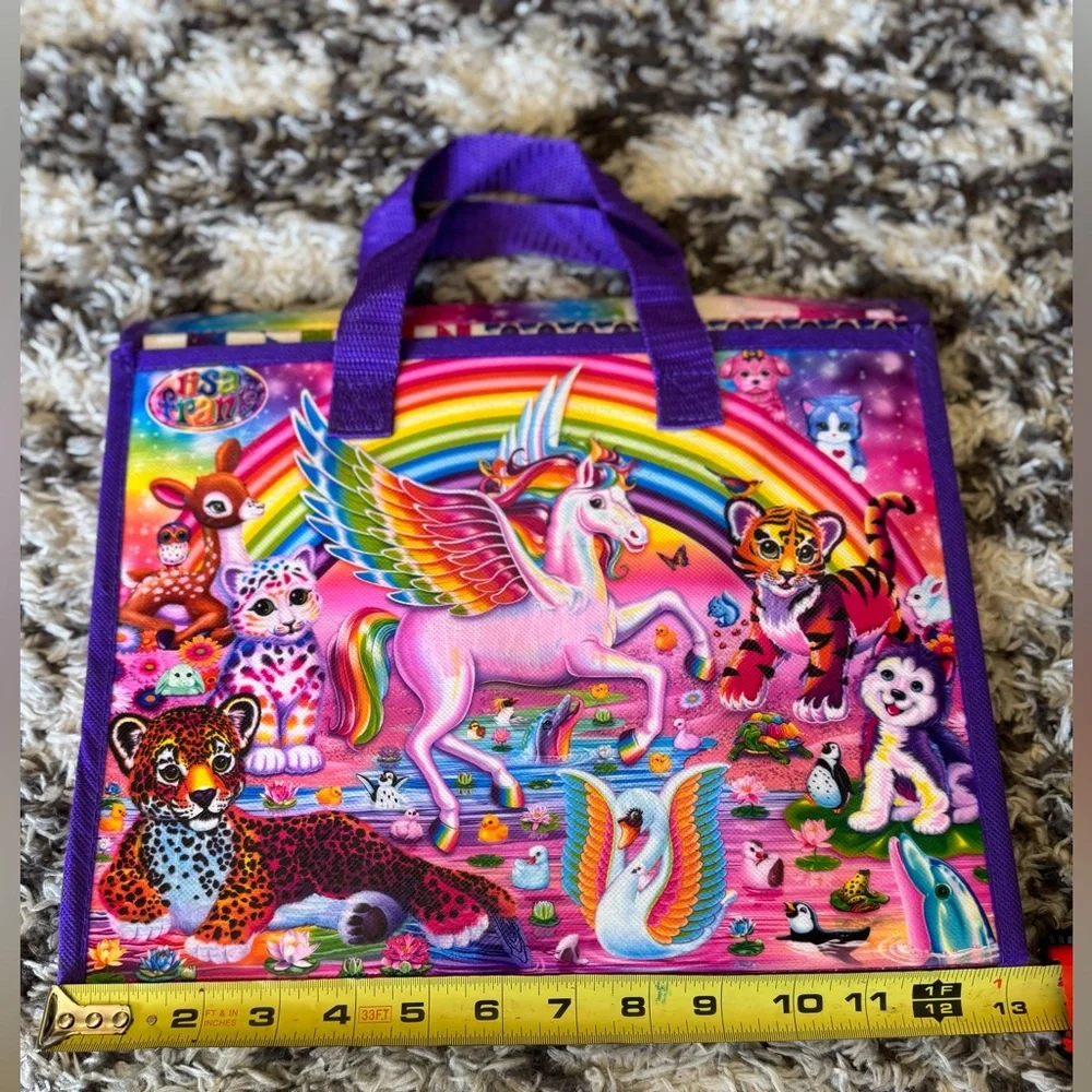 Lisa Frank Tri Fold Keeper Folder Art Stickers Puzzle Unicorn Tikkani Retro Case